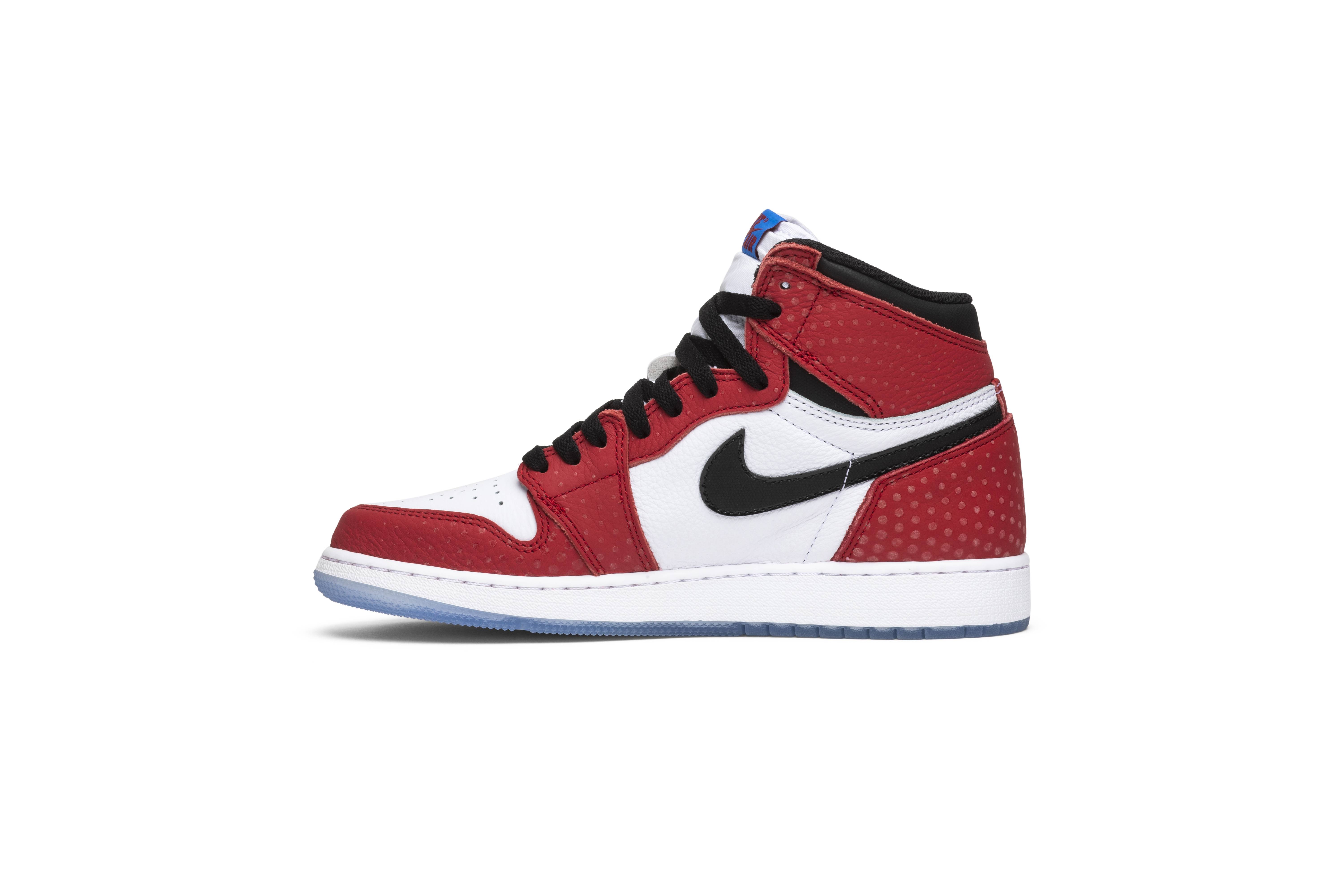 (Grade School) Air Jordan 1 Retro High ‚Spider-Man Origin Story‘ 575441-602