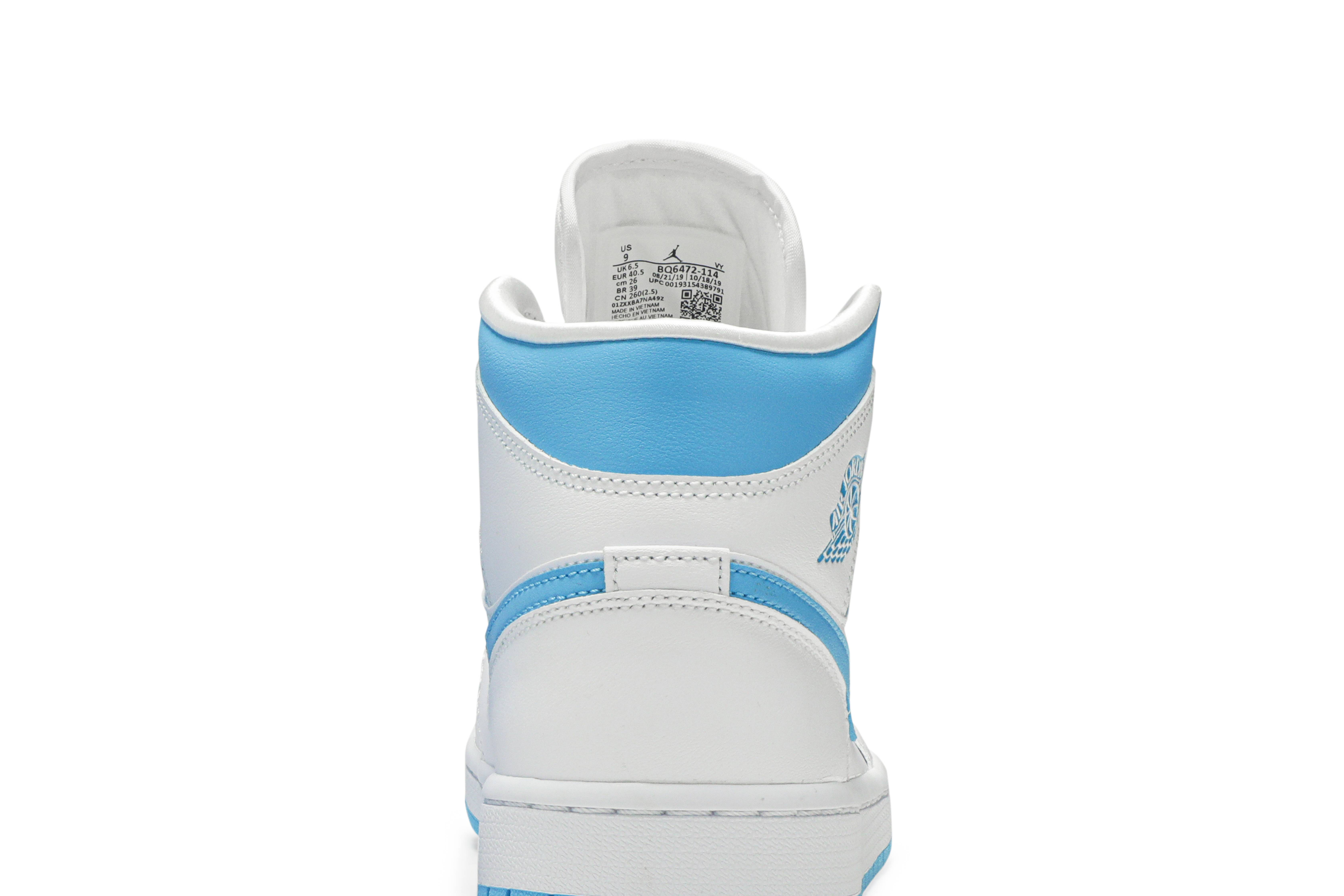 (Women) Air Jordan 1 Mid ‚UNC‘ BQ6472-114