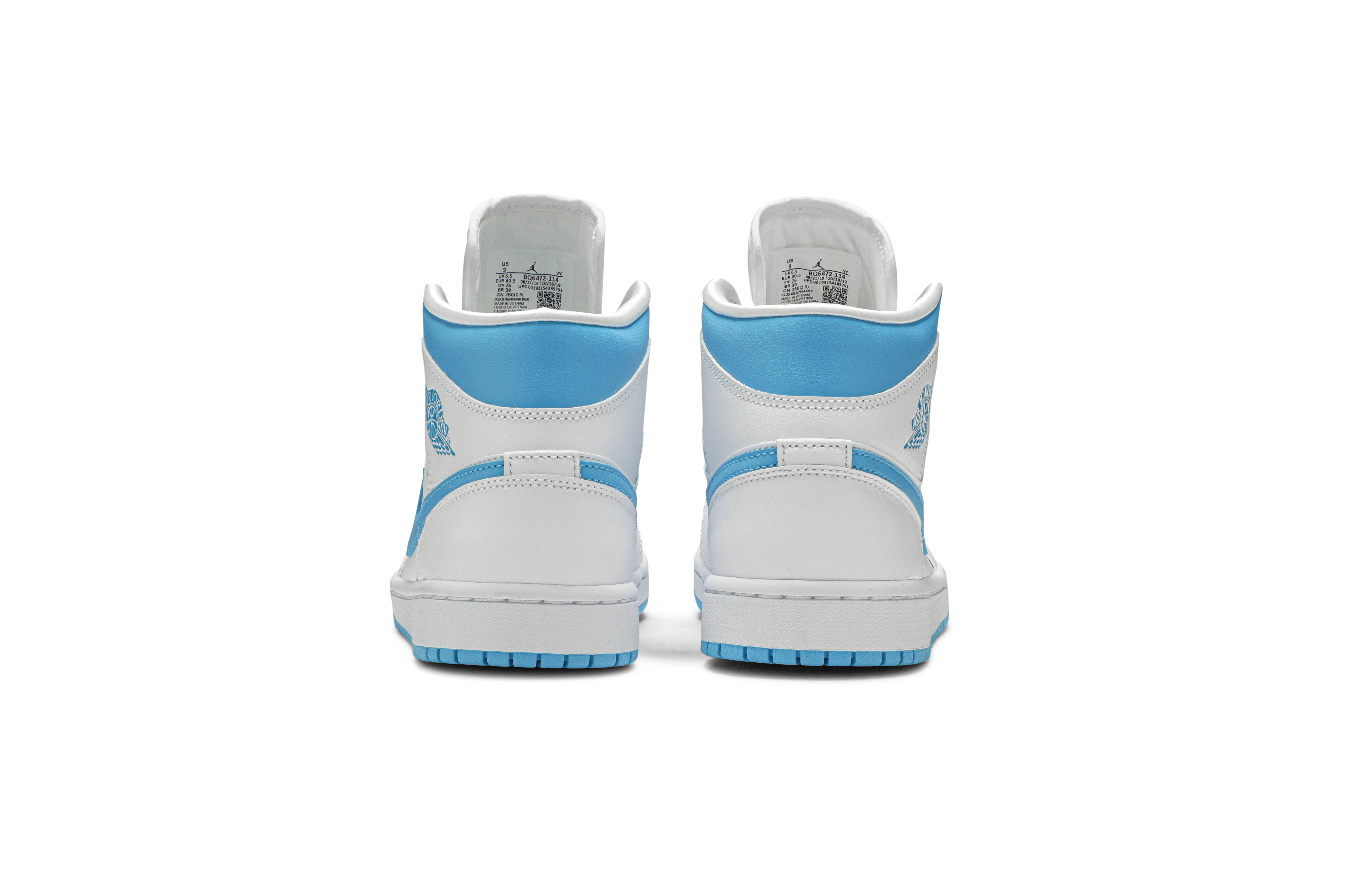 (Women) Air Jordan 1 Mid ‚UNC‘ BQ6472-114